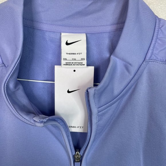NWT MEN'S NIKE THERMA-FIT VICTORY 1/2 ZIP VEST DQ4573-569 LAVENDER SZ XXL Golf - Picture 3 of 5